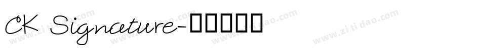 CK Signature字体转换